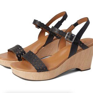NATURALIZER CARLITA WOMENS LEATHER ANKLE STRAP WEDGE SANDALS